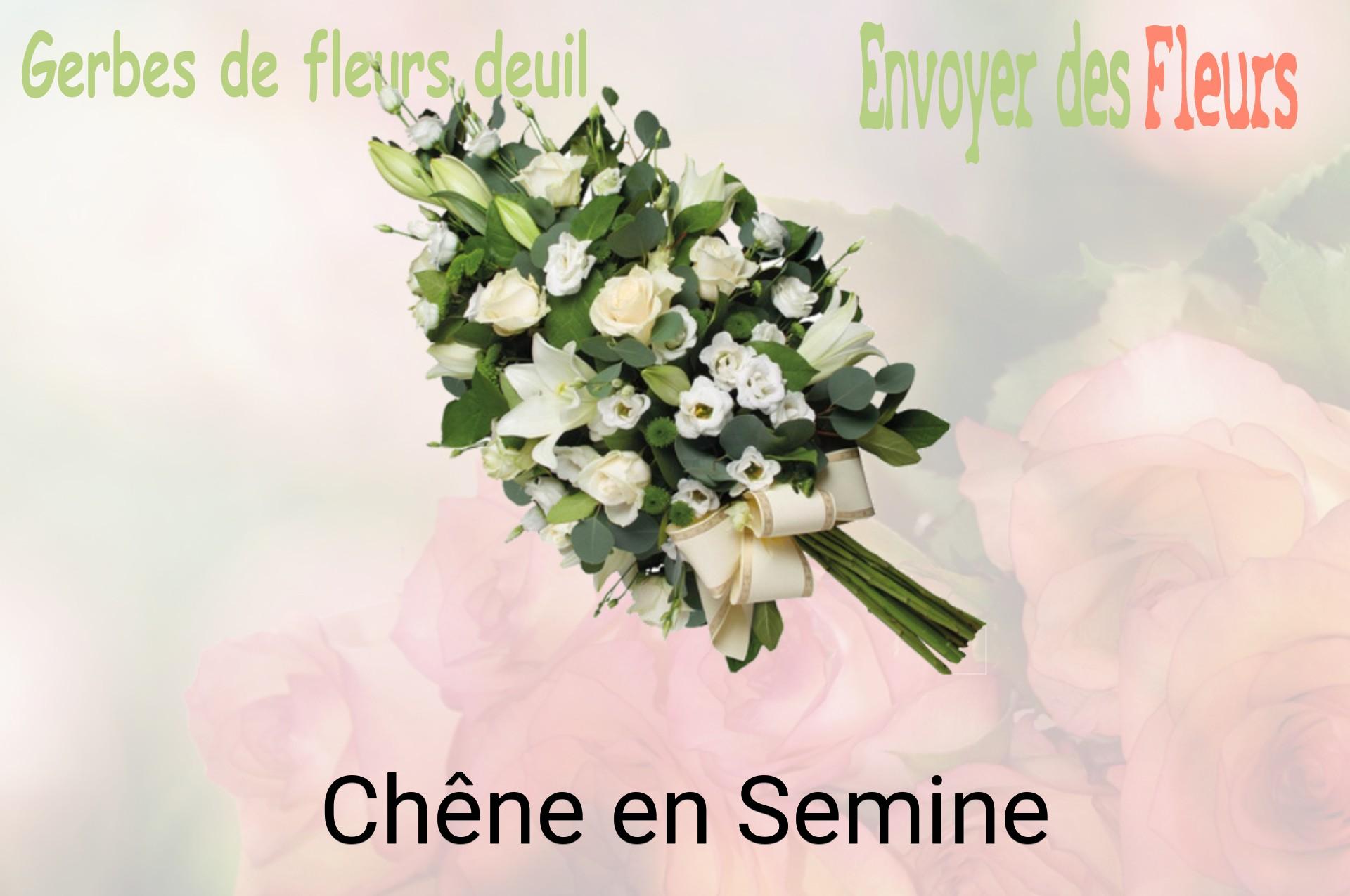 Gerbe de fleurs de deuil livrée à Chêne-en-Semine